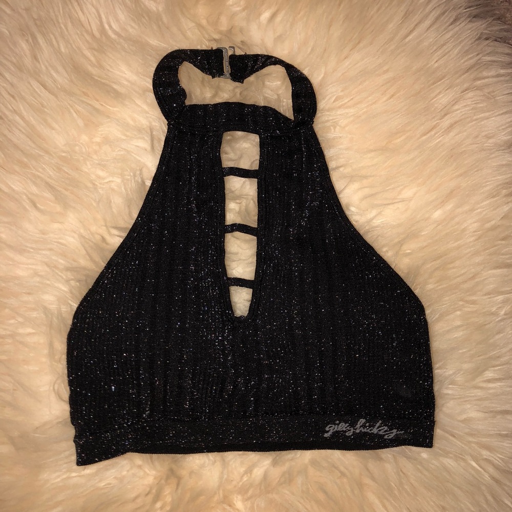 Hollister(Gilly Hicks)halter top sparkly bralette